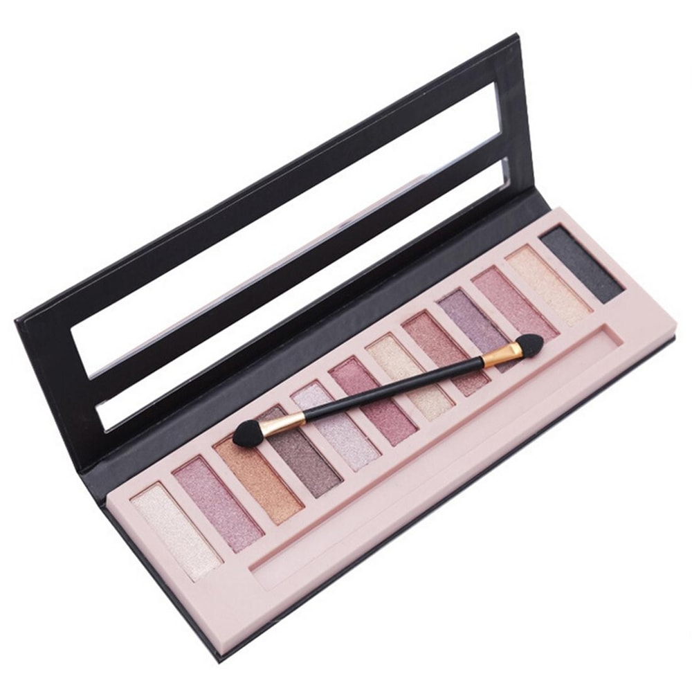 Smoky Eye Pearl Eyeshadow Palette With Brush Set For Bold Blended Looks 6