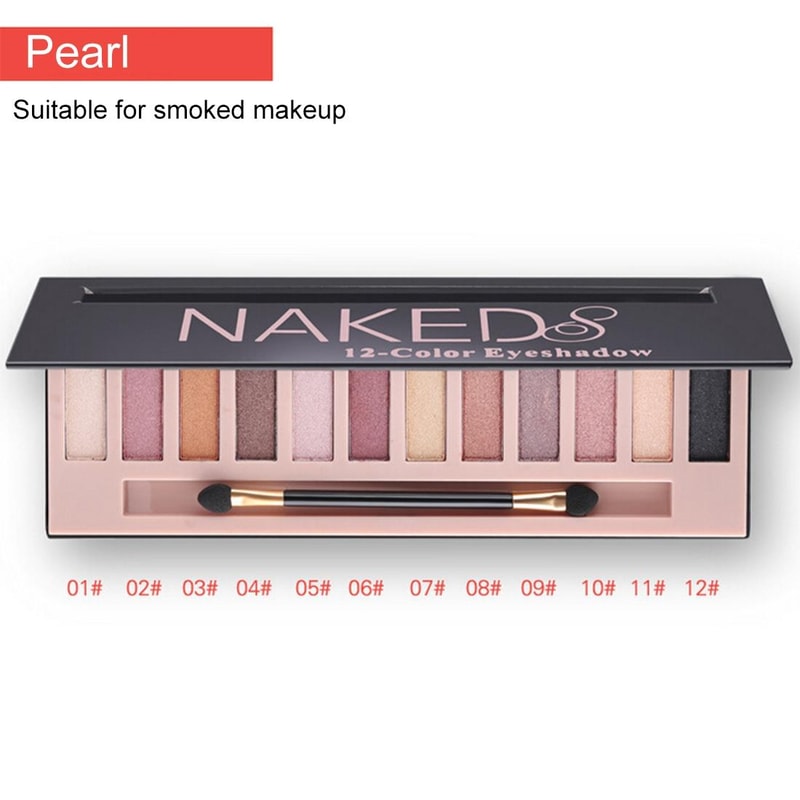 Smoky Eye Pearl Eyeshadow Palette With Brush Set For Bold Blended Looks 4