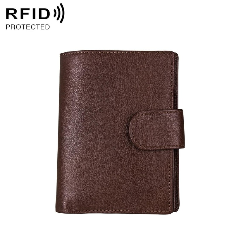 RFID Blocking Genuine Leather Wallet For Men With Passport Holder And Secure Card Slots 0