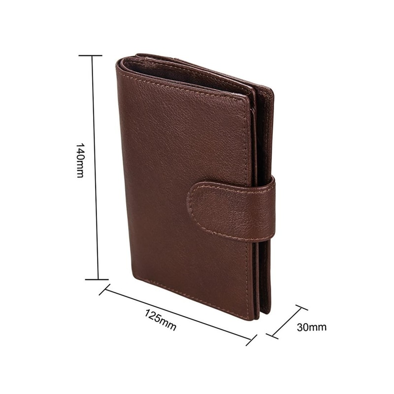 RFID Blocking Genuine Leather Wallet For Men With Passport Holder And Secure Card Slots 1