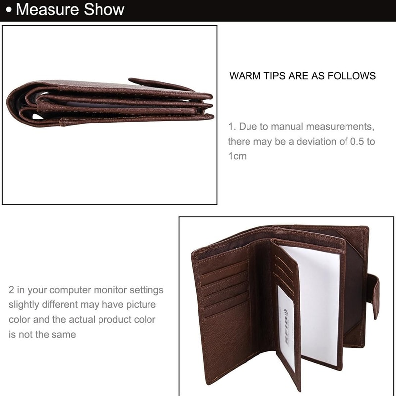 RFID Blocking Genuine Leather Wallet For Men With Passport Holder And Secure Card Slots 5