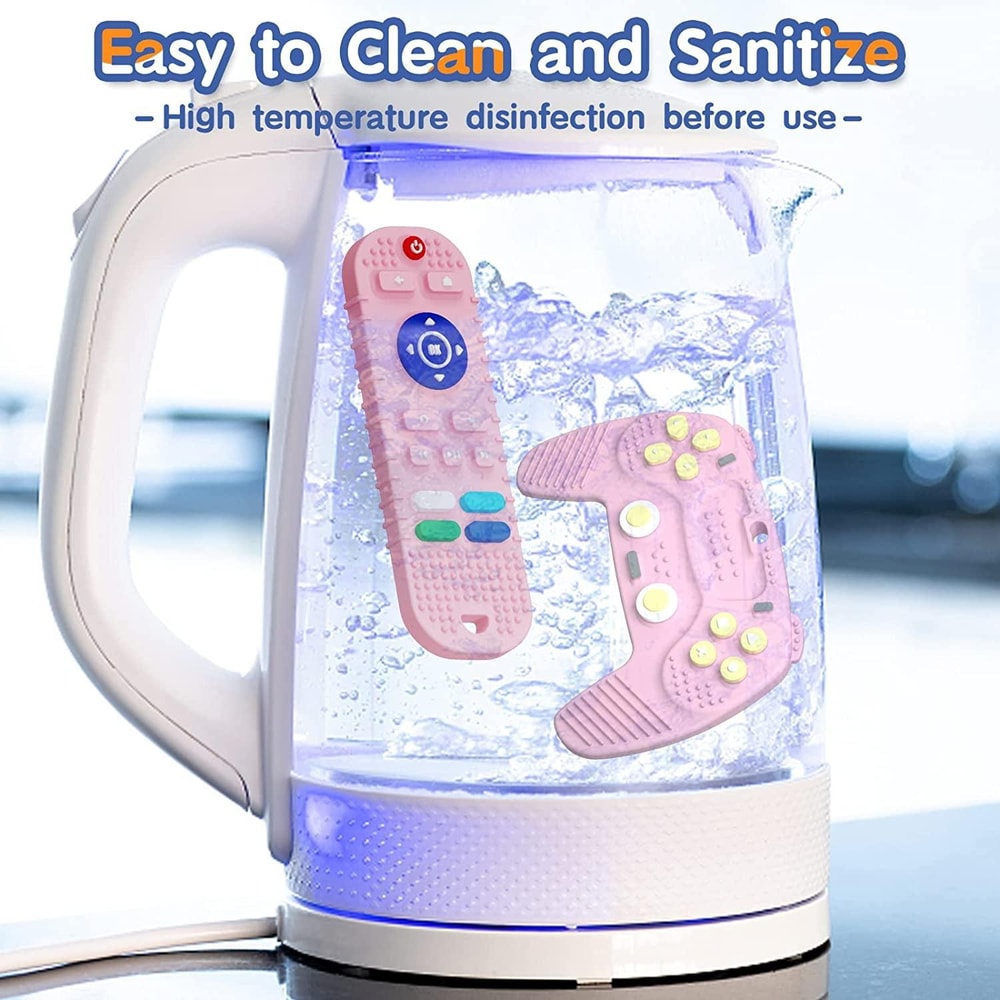 Baby Car Keys Silicone Teether Toy for Soothing Gum Relief & Sensory Play