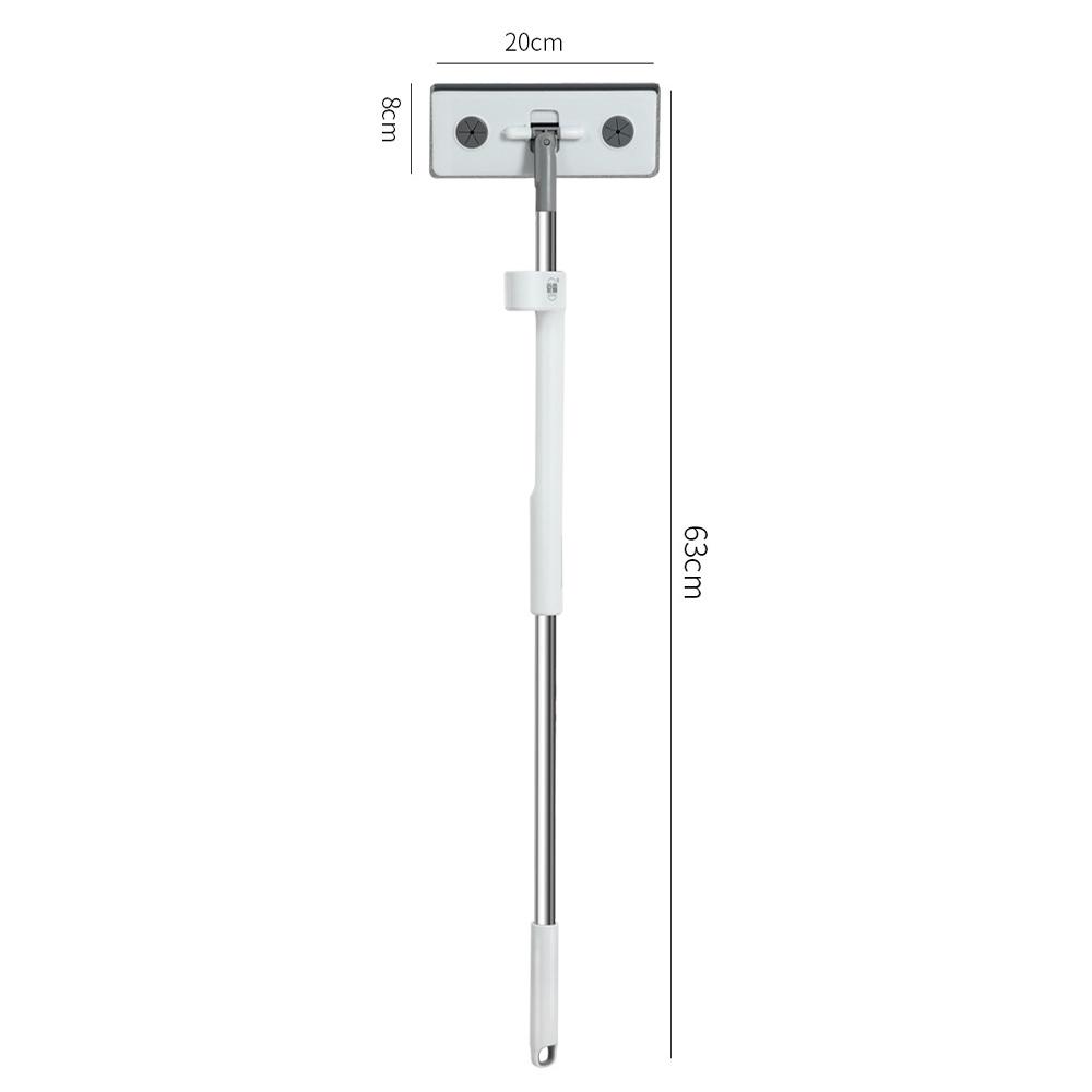 Mini Mop Hands Free Glass Cleaner Mop with Rotating Head and Silicone Scraper