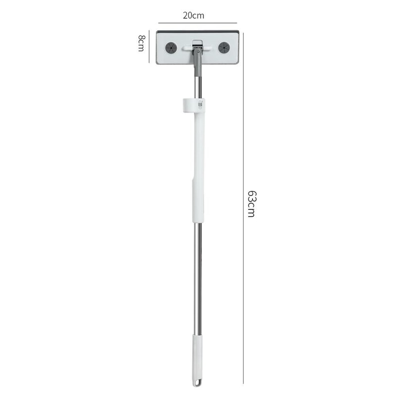 Mini Mop Hands Free Glass Cleaner Mop with Rotating Head and Silicone Scraper