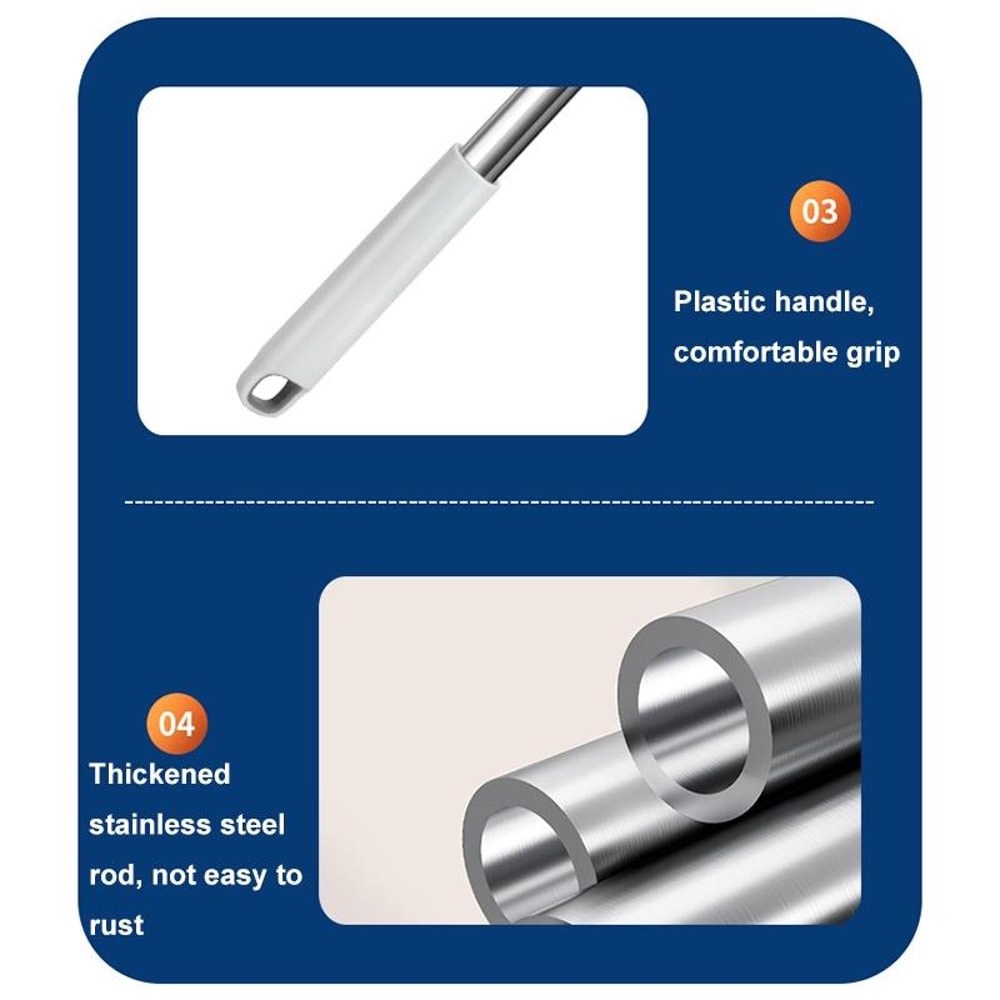 Mini Mop Hands Free Glass Cleaner Mop with Rotating Head and Silicone Scraper