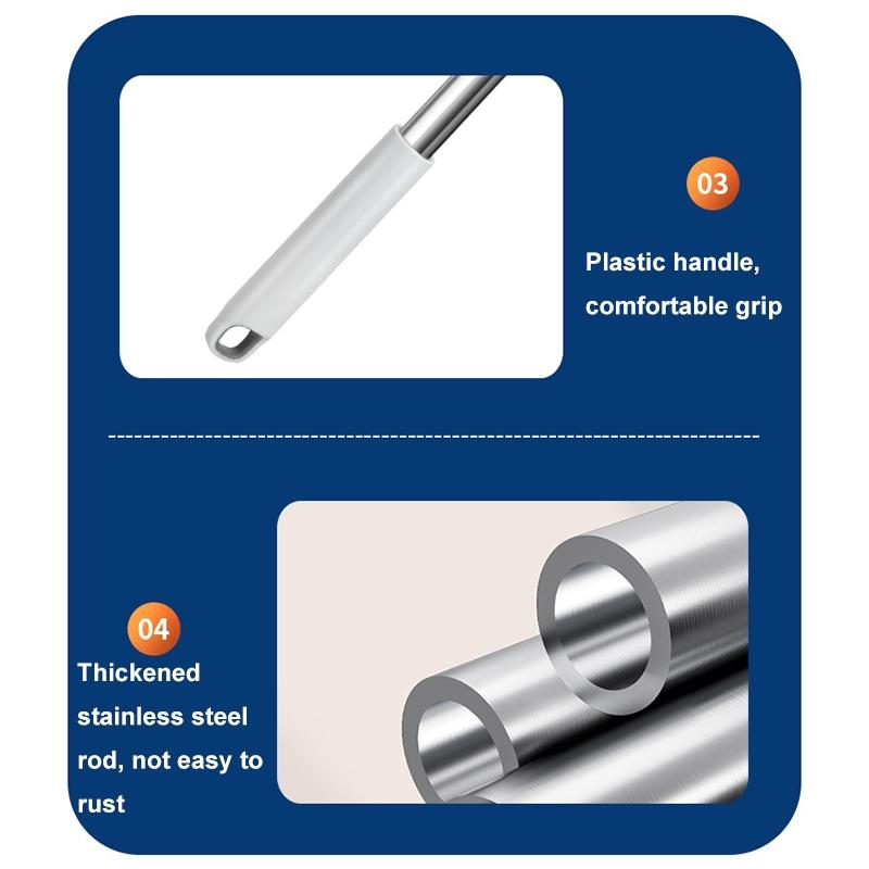 Mini Mop Hands Free Glass Cleaner Mop with Rotating Head and Silicone Scraper