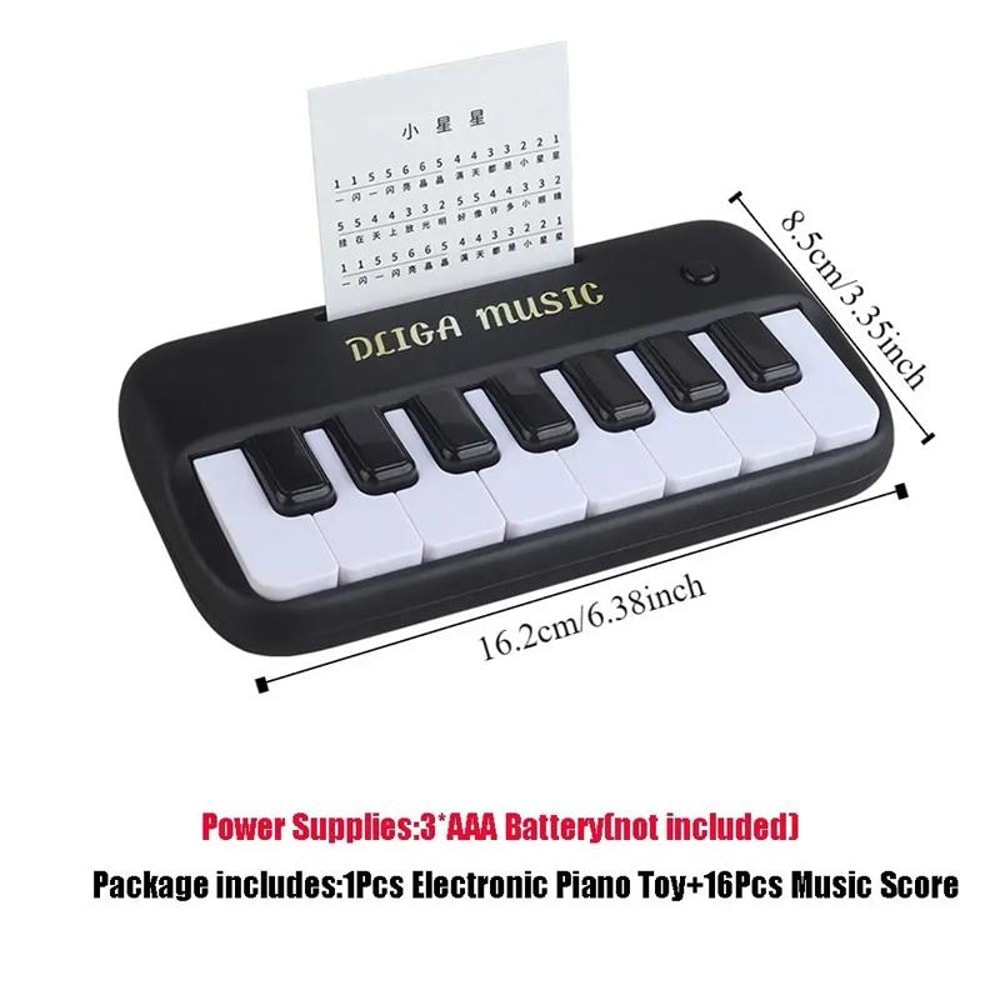 Kids Multifunction Electronic Piano Early Learning Music Piano Educational Toy For Boys And Girls GiftBeige