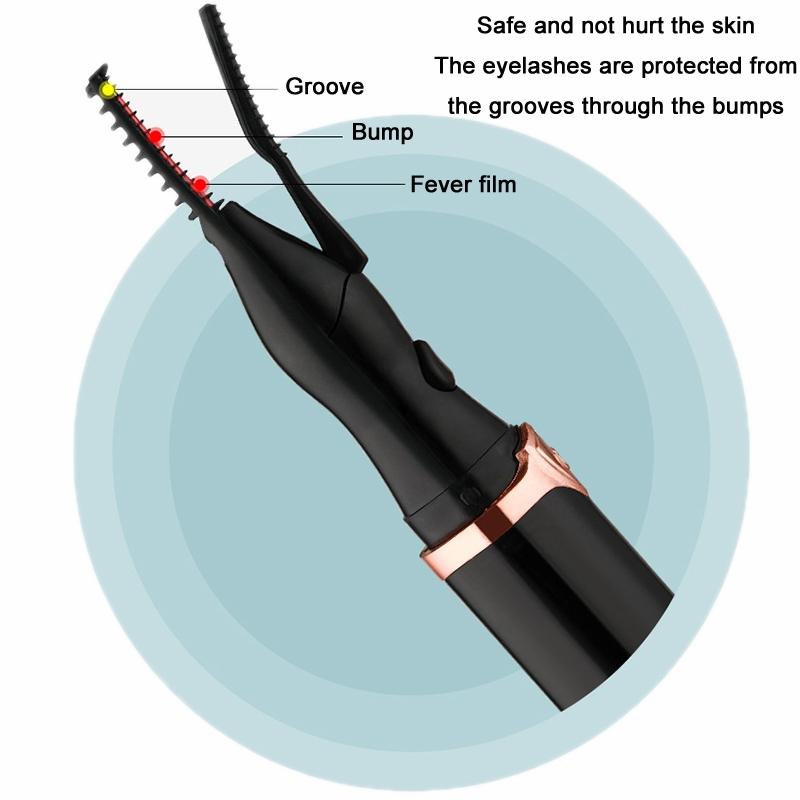 Smart Heated Electric Eyelash Curler Long Lasting Lash Lift USB Rechargeable Styling Tool 4