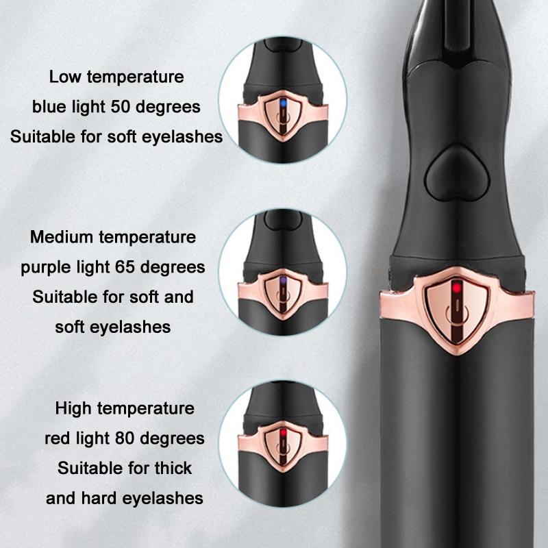Smart Heated Electric Eyelash Curler Long Lasting Lash Lift USB Rechargeable Styling Tool 6