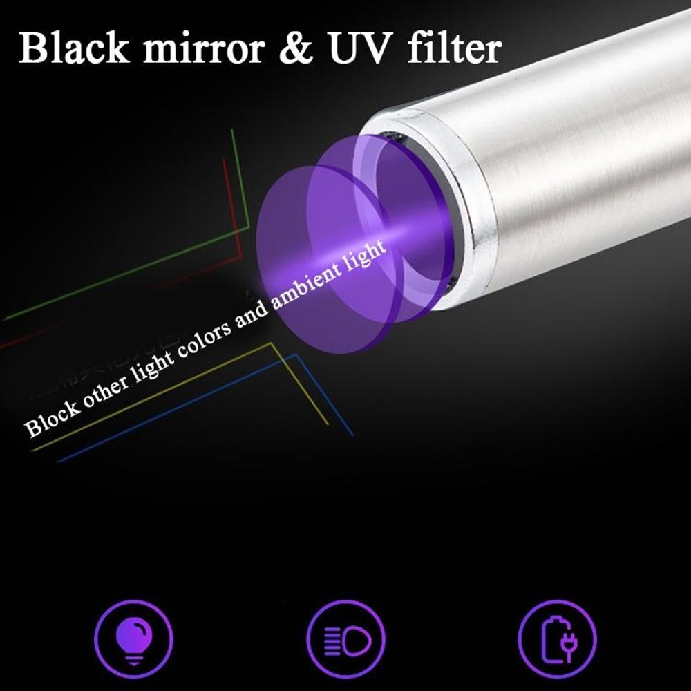 UV Flashlight Woods Lamp Cat Urine Detector Fluorescent Inspection Light 4