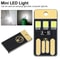 Portable USB LED Keychain Night Light 10pcs Mini Pocket Card Lamp For Travel Camping Emergency 5