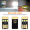 Portable USB LED Keychain Night Light 10pcs Mini Pocket Card Lamp For Travel Camping Emergency 6