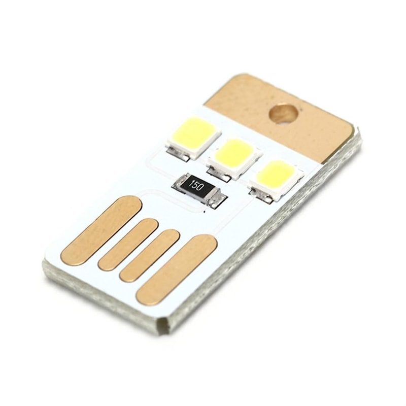 Portable USB LED Keychain Night Light 10pcs Mini Pocket Card Lamp For Travel Camping Emergency 8