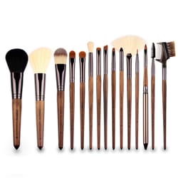 makeup brush set with walnut handle professional makeup brushes kit