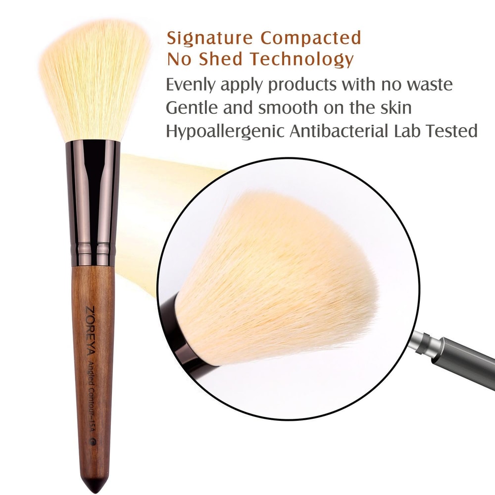 Makeup Brush Set With Walnut Handle Professional Makeup Brushes Kit 4