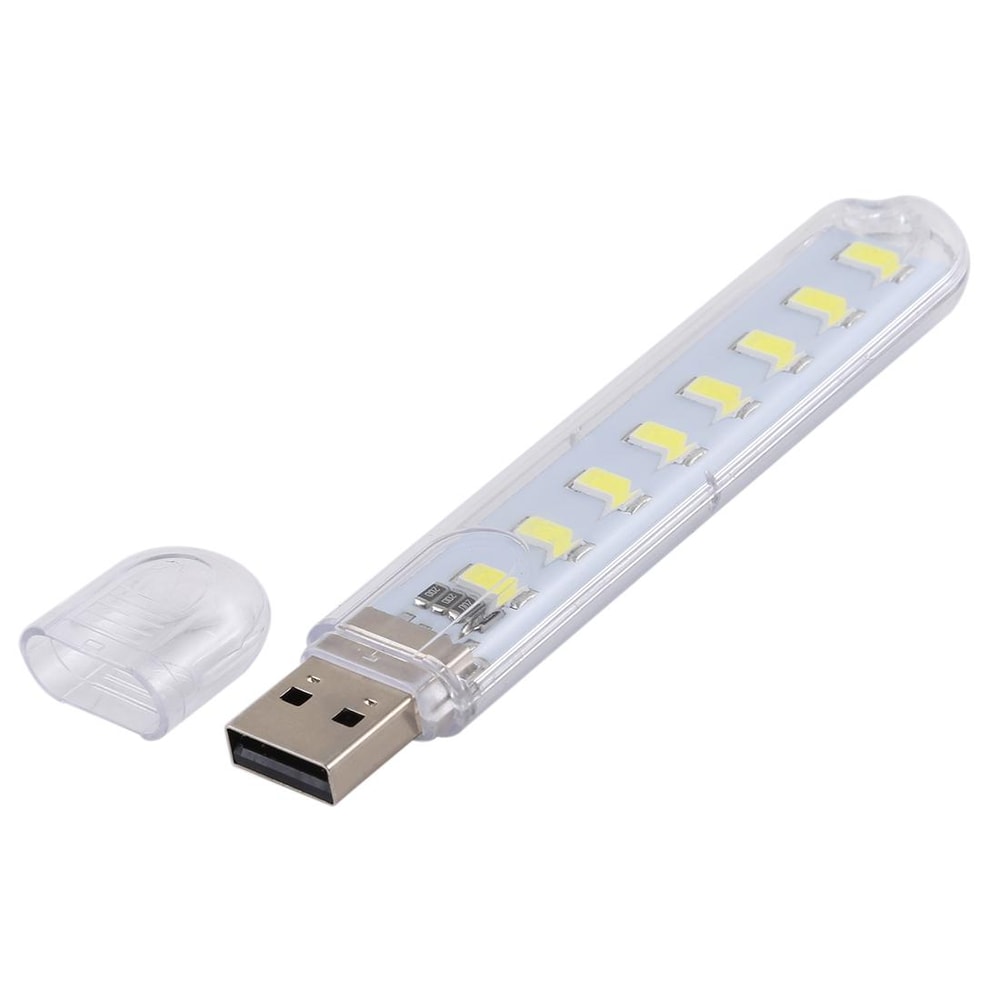 Portable USB LED Book Light 8 LED ClipFree Reading Lamp For Laptop And Power Bank 1