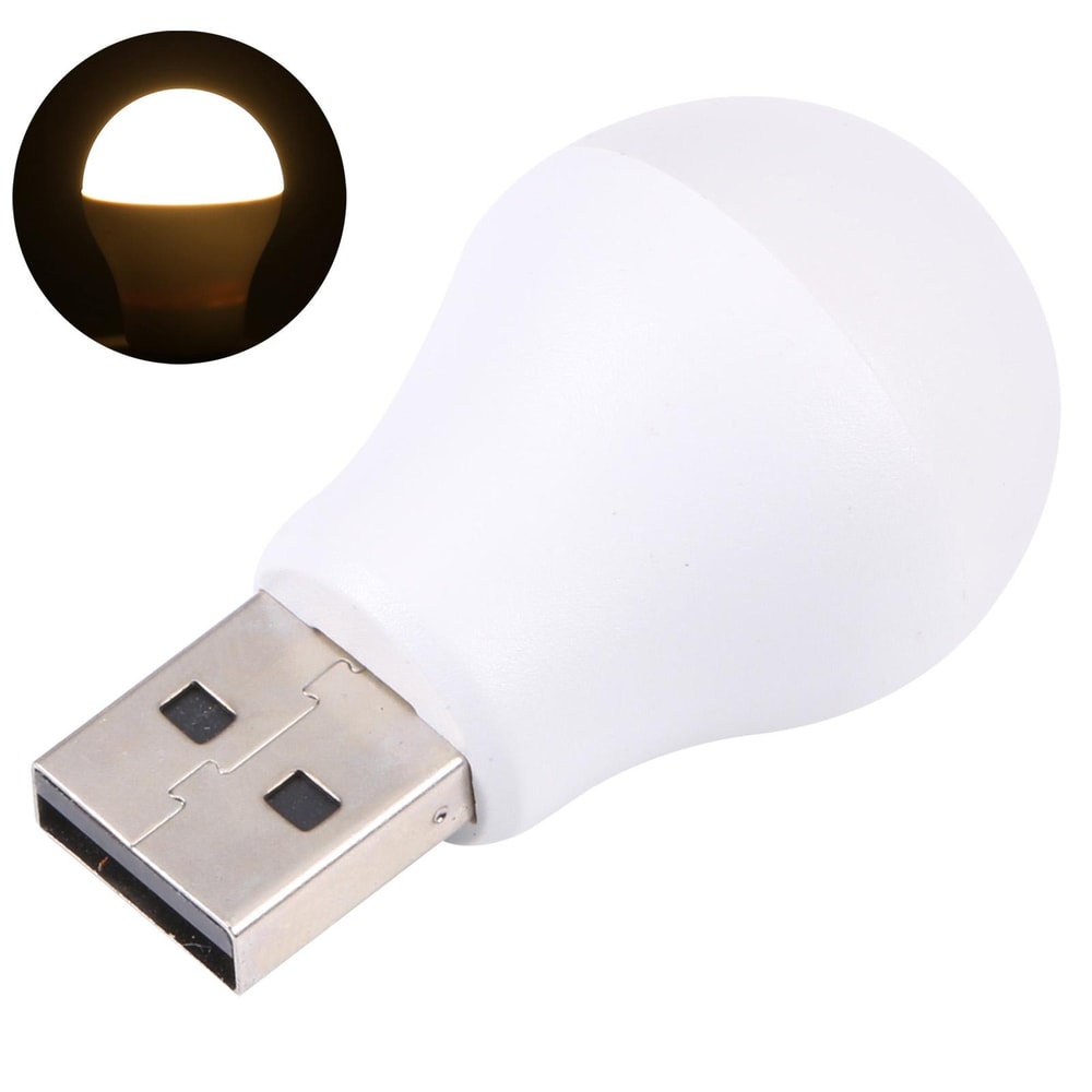 Portable USB LED Book Light 8 LED Clip-Free Reading Lamp for Laptop and Power Bank