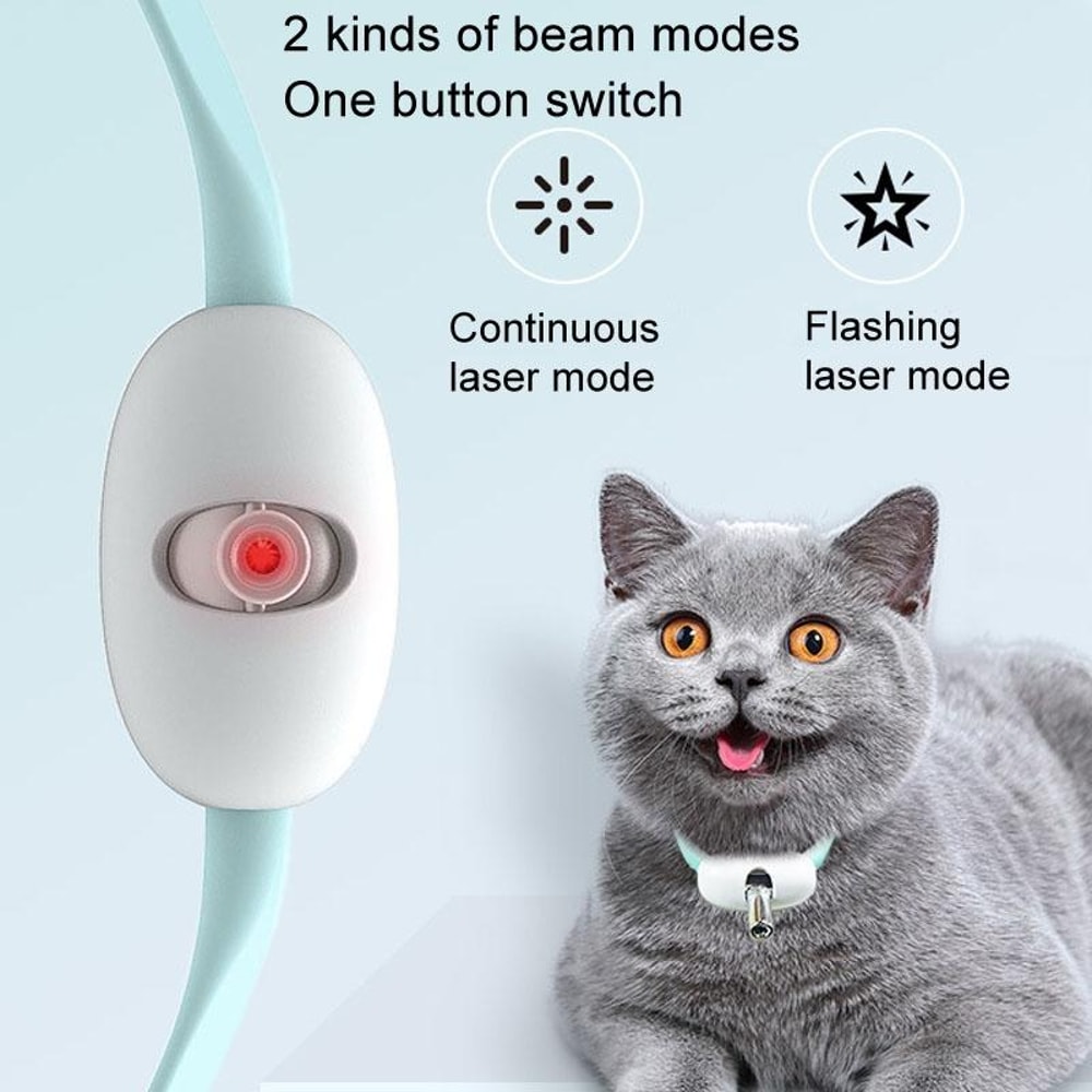 Smart Laser Cat Collar Toy USB Rechargeable Automatic Cat Teaser
