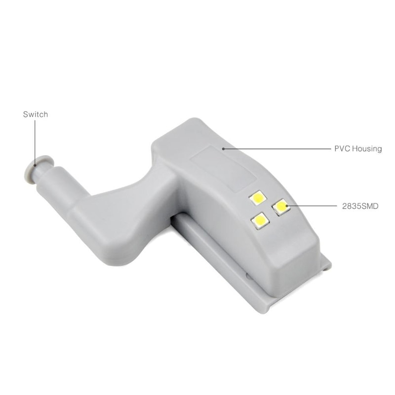 Smart Cabinet Hinge LED Light Auto Sensor Night Light For Cupboards Closets 4