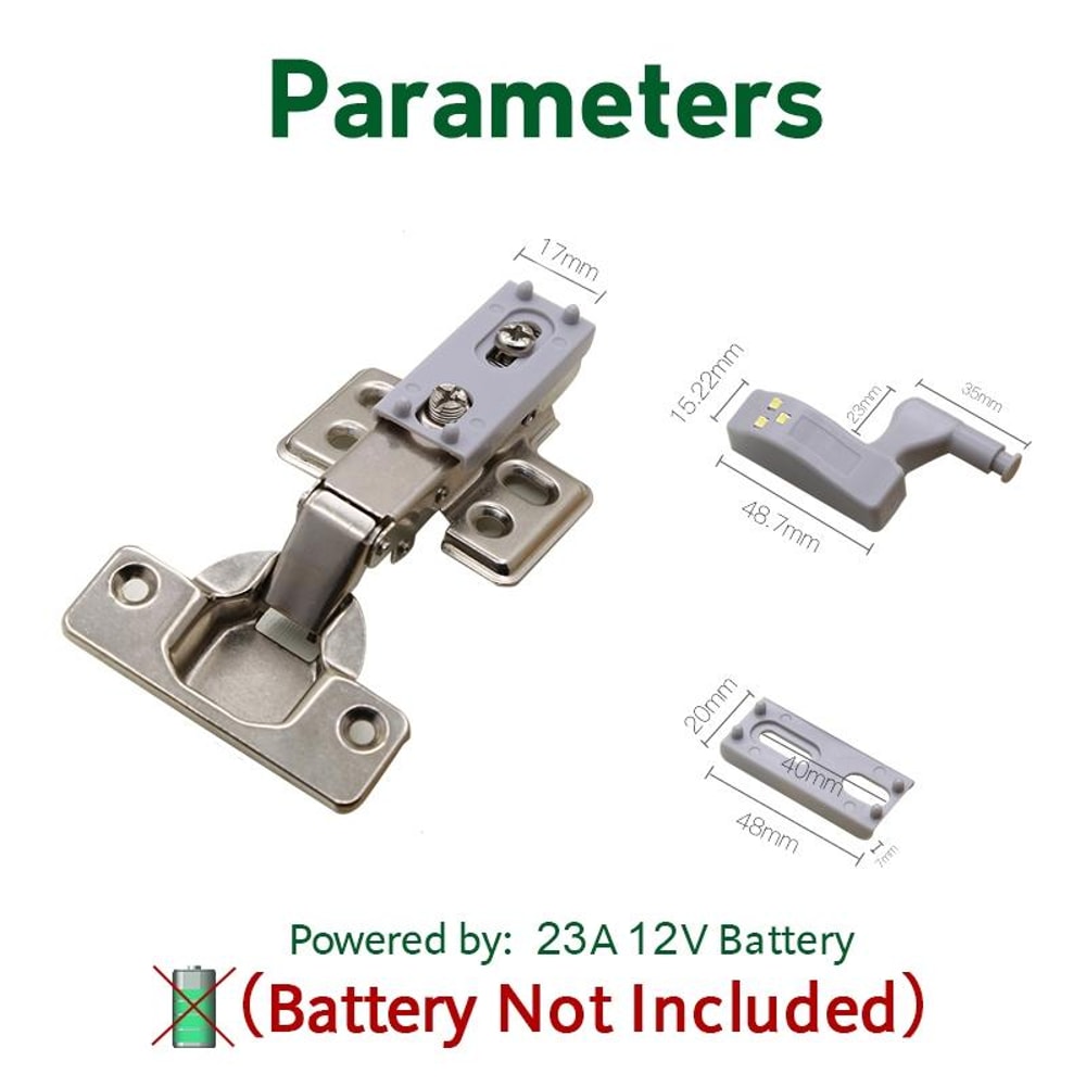 Smart Cabinet Hinge LED Light Auto Sensor Night Light For Cupboards Closets 6