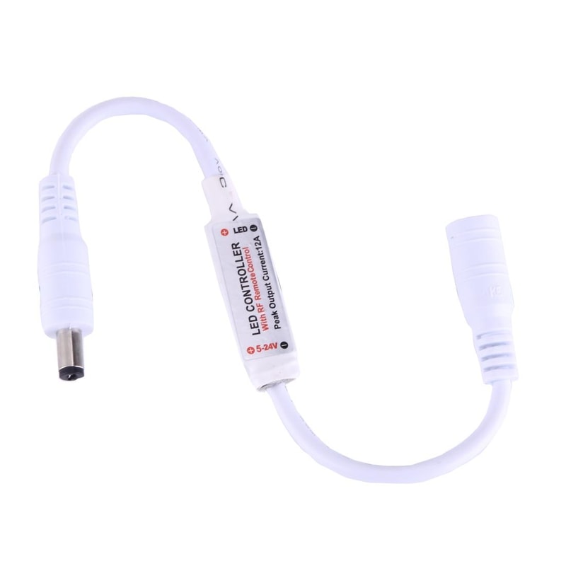 Mini RF Remote LED Controller for Single Color LED Strips with 11-Key Dimmer Control