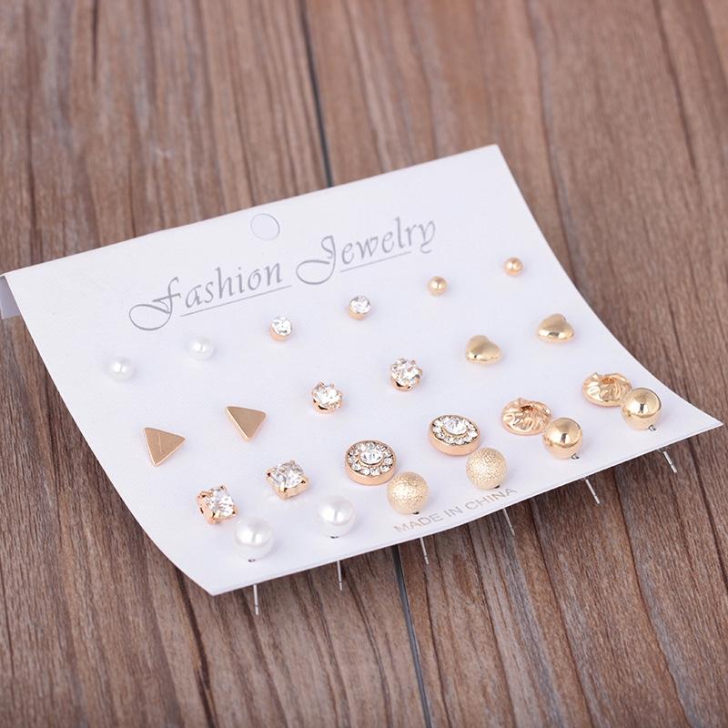 Assorted Stud Earrings Set For Women Girls Trendy Multiple Earrings Collection Gift Pack 1