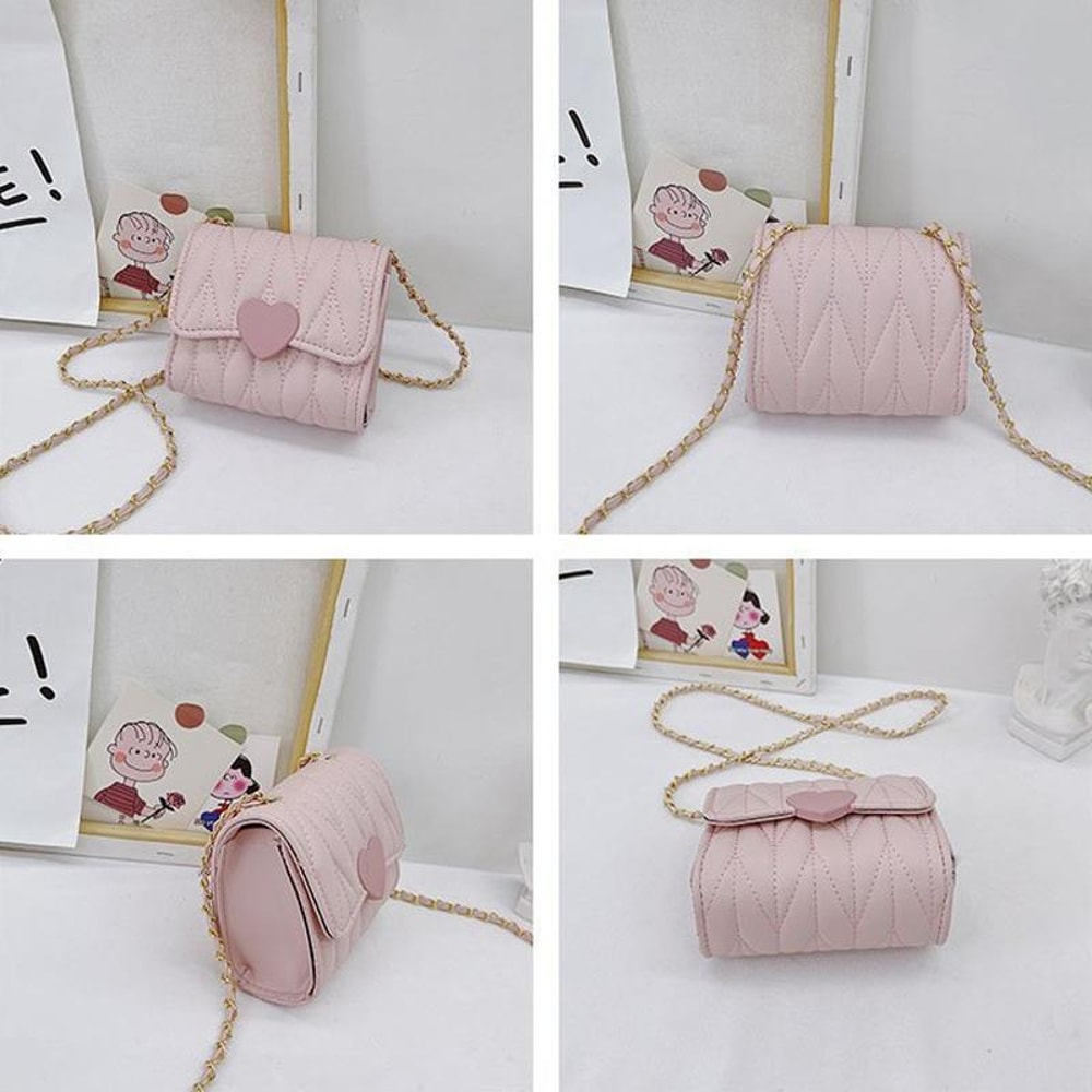 Princess Chain Crossbody Bag for Girls Cute Kids Shoulder Purse Lightweight Mini Handbag