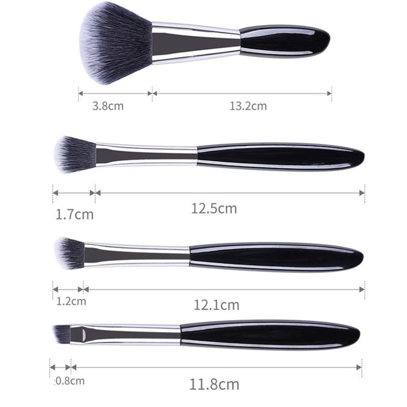 4 In 1 Portable Makeup Brush Set Makeup Brush Set With Foundation Eyeshadow Brushes 3