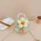 Kids Princess Crossbody Bag Cartoon Flower Pearl Coin Purse Cute PU Leather Gift Bag for Girls