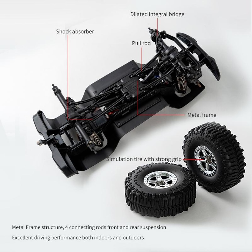 Rock Crawler OffRoad Climbing Remote Control Truck Orange 4