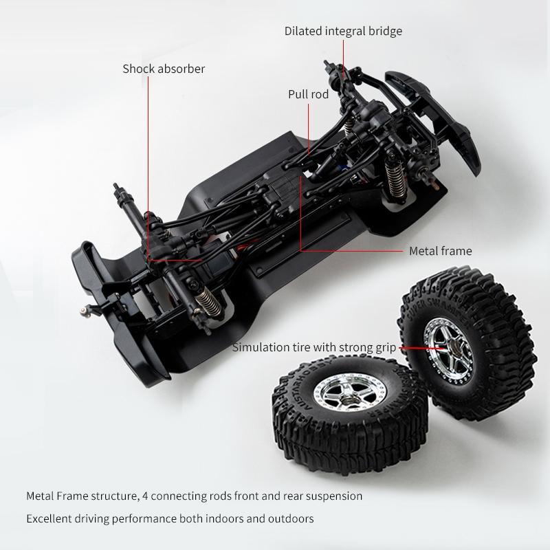 Rock Crawler OffRoad Climbing Remote Control Truck Orange 4
