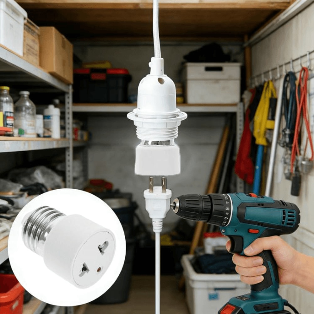 E27 To Dual E27 Light Socket Adapter Splitter For Double Bulb Lighting 2