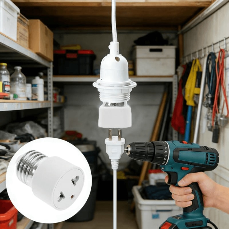 E27 To Dual E27 Light Socket Adapter Splitter For Double Bulb Lighting 2