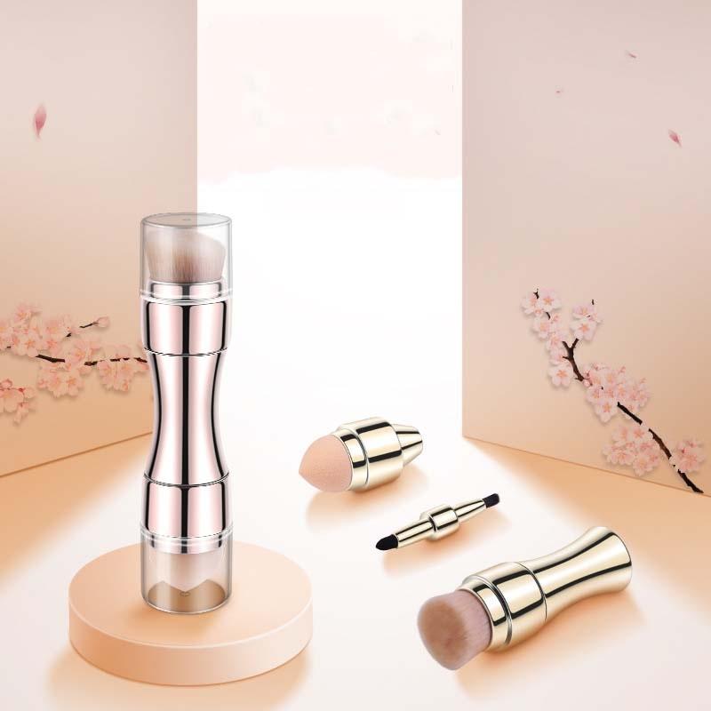 4 In 1 Retractable Makeup Brush Travel Friendly Multi Purpose Makeup Brush With Sponge And Eyeshado 6