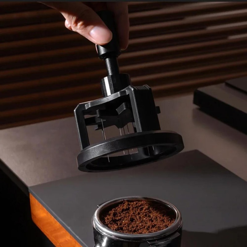 Magnetic WDT Tool For Espresso With Adjustable Height Precision Coffee Distributor 2