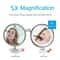 LED Makeup Mirror 5X Magnification Suction Cup Vanity Mirror With Adjustable Light 3