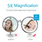 LED Makeup Mirror 5X Magnification Suction Cup Vanity Mirror With Adjustable Light 3