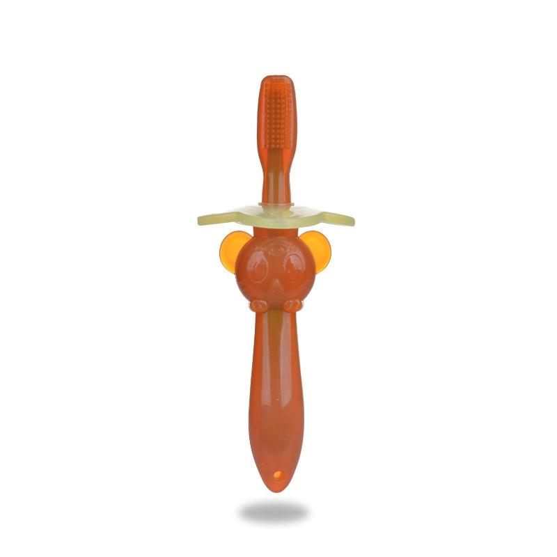 Infant Silicone Baby Toothbrush Teether for Molar Care Nano Silver Soft Brush