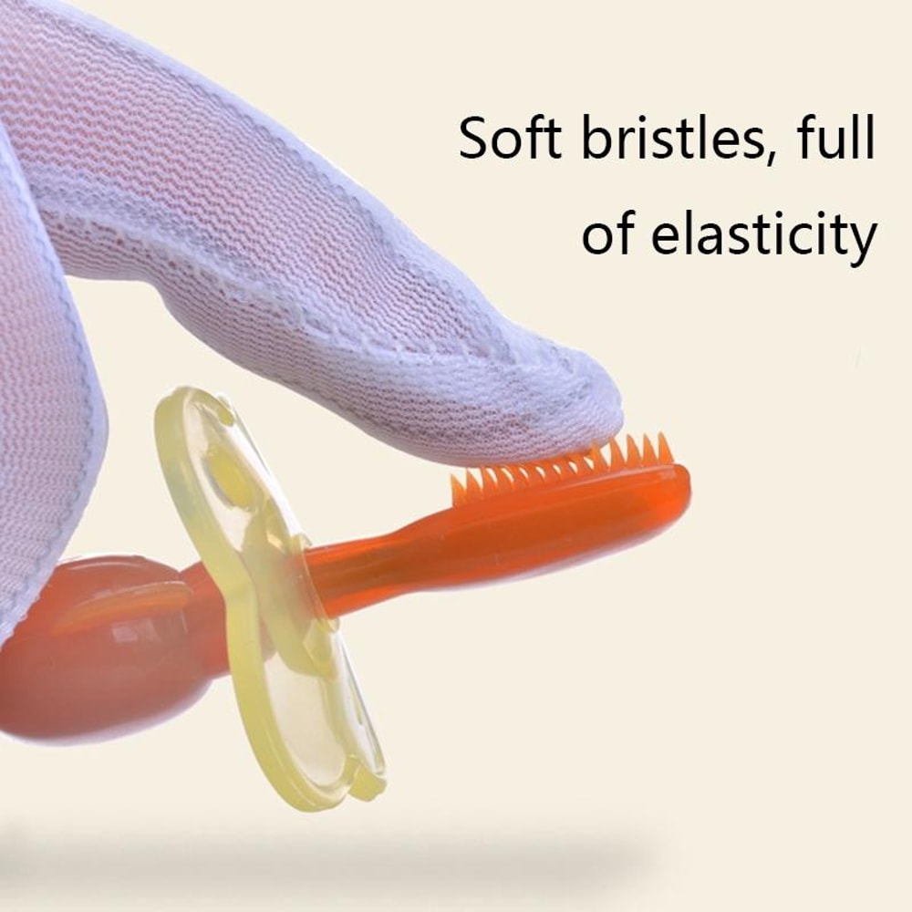 Infant Silicone Baby Toothbrush Teether for Molar Care Nano Silver Soft Brush
