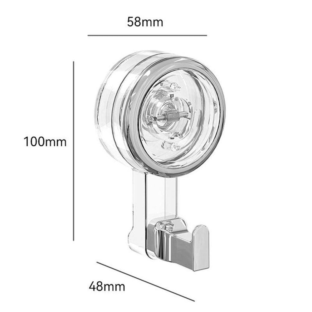 Clear Suction Cup Hooks No Drill Wall Mounted Bathroom Organizer Hooks 8