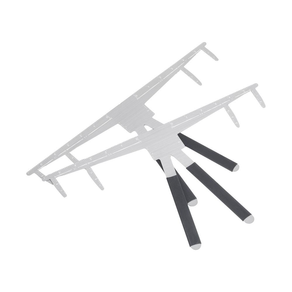 Precision Eyebrow Mapping Ruler Stainless Steel 3 Point Brow Shaping Tool 1