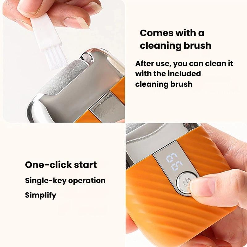 Rechargeable Electric Foot File For Callus Removal With LED Light Portable Foot Care Kit 9