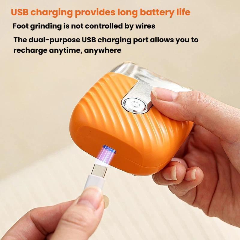 Rechargeable Electric Foot File For Callus Removal With LED Light Portable Foot Care Kit 6