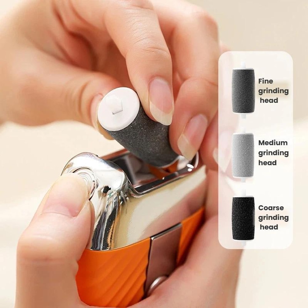 Rechargeable Electric Foot File For Callus Removal With LED Light Portable Foot Care Kit 7