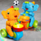 Electric Elephant Ball Blowing Drumming Toy Car with Lights and Sound for Kids