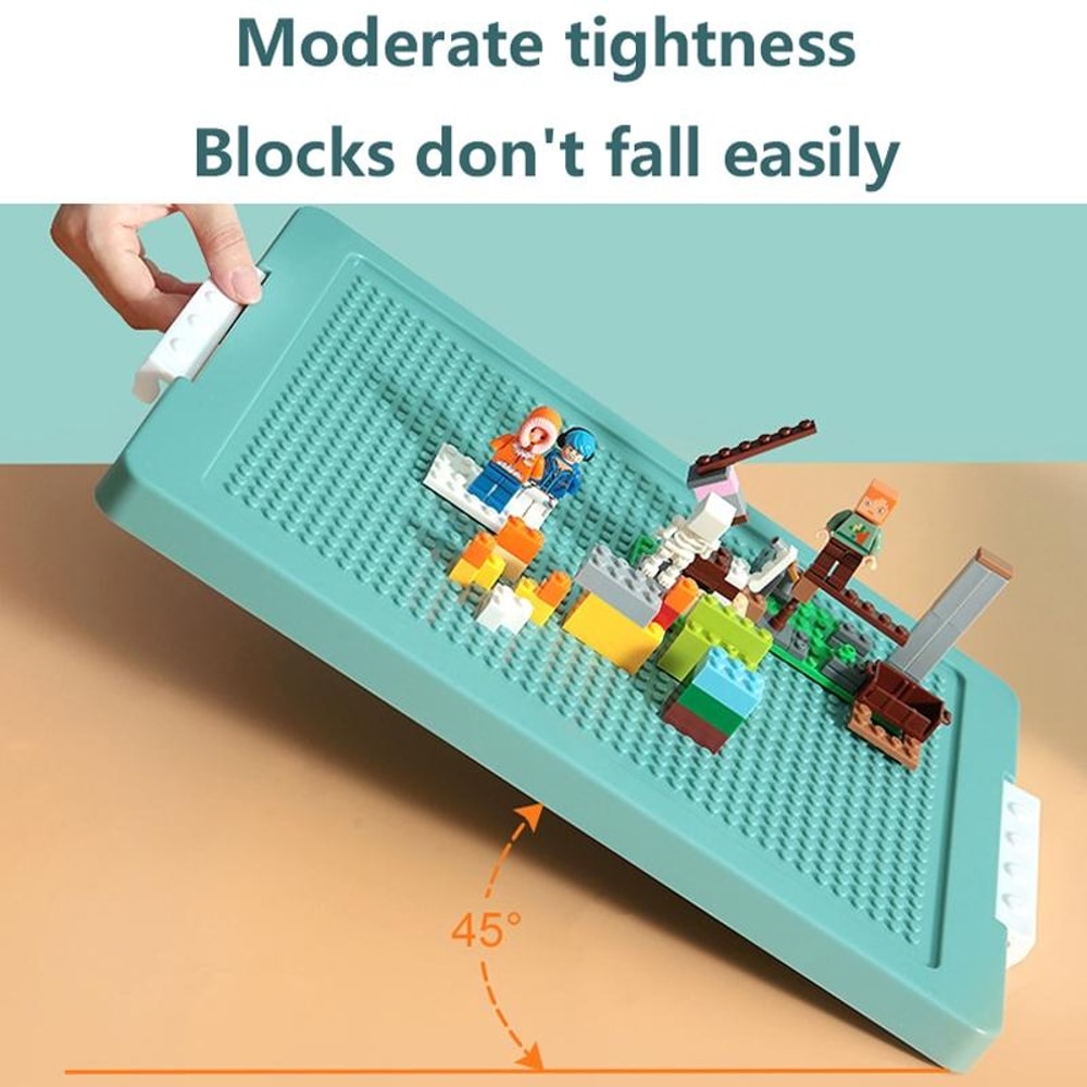 Children Building Blocks Storage Box Organizer with Transparent Dustproof Lid