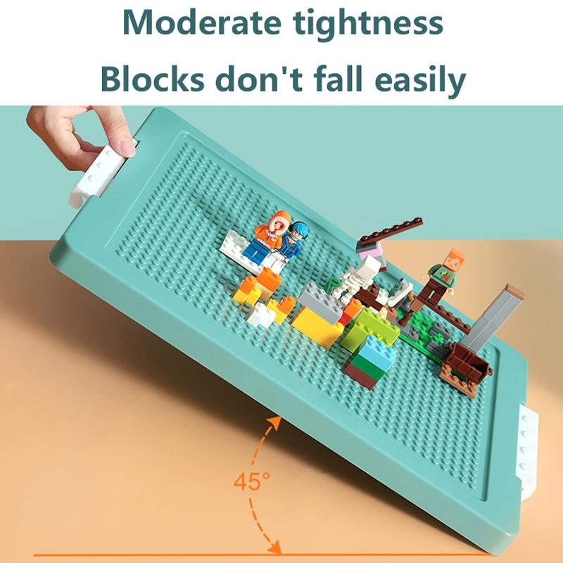 Children Building Blocks Storage Box Organizer with Transparent Dustproof Lid