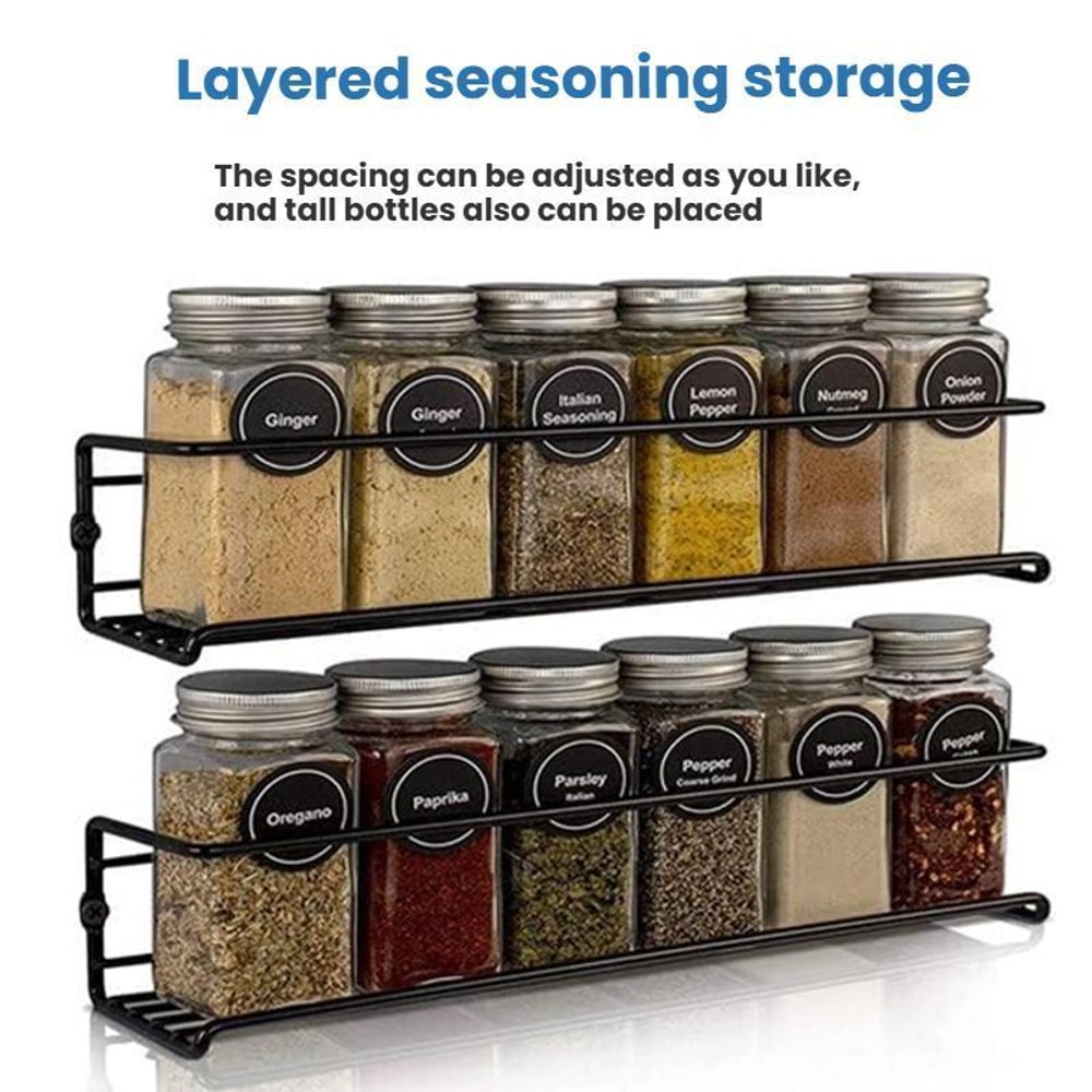 Wall Mounted Spice Rack Organizer Multi Layer Kitchen Storage Shelf 2