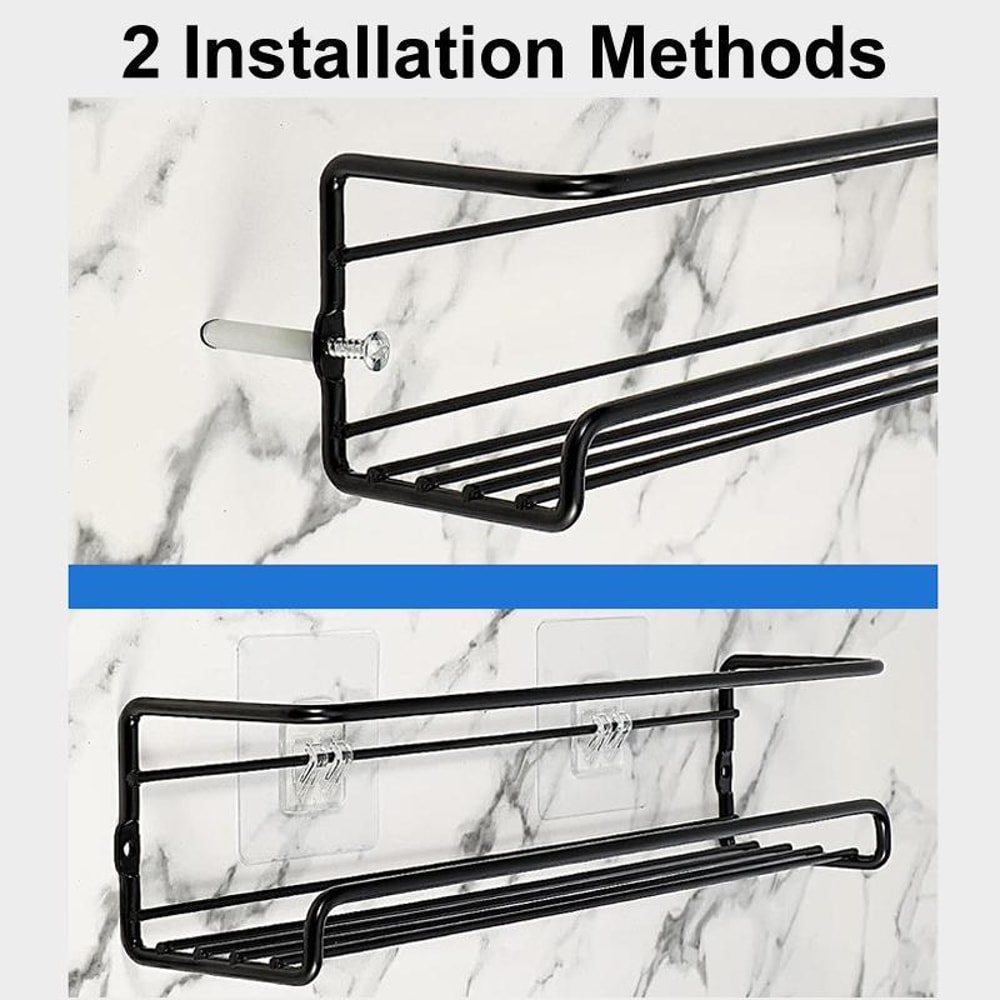 Wall Mounted Spice Rack Organizer Multi Layer Kitchen Storage Shelf 3