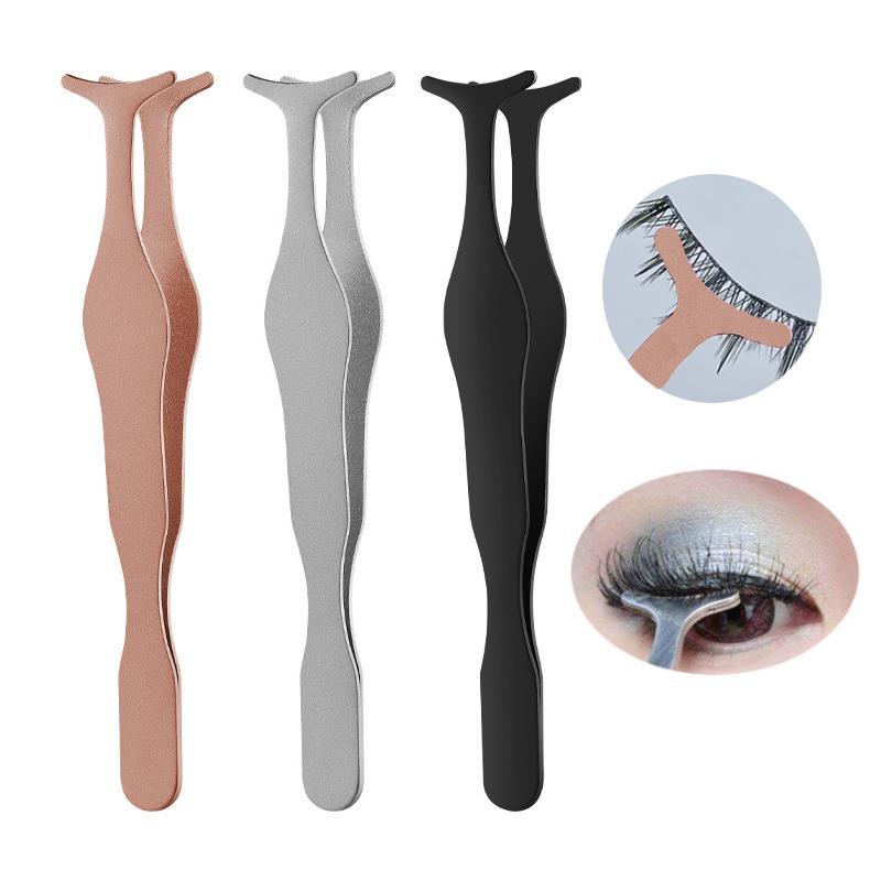 Precision Stainless Steel False Eyelash Applicator Tool Set Seahorse Lash Clip For Easy Extension 2